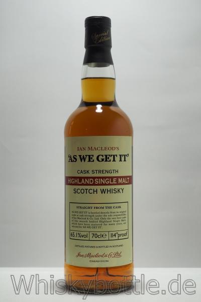 As We Get It Highland Cask Strength 64,0% vol. 0,7 l As We Get It Highland Cask Strength 64,0% vol. 0,7 l