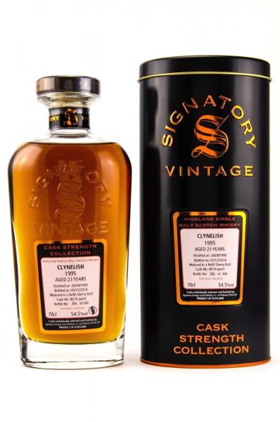 Clynelish 23 Jahre 1995-2018 Signatory Cask No. 8674 Cask Strength 54,5%vol. 0,7l Clynelish 23 Jahre 1995-2018 Signatory Cask No. 8674 Cask Strength 54,5%vol. 0,7l