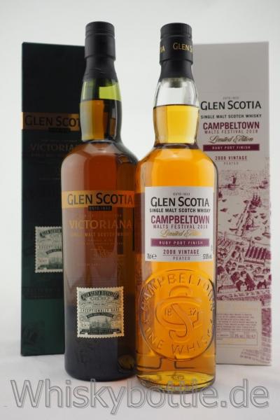 Glen Scotia Campbeltown Malts Festival 2018 Ruby Port Finish 2008 Vintage 57,8%vol. & Glen Scotia Victoriana 51.5% vol. 1,4l Glen Scotia Campbeltown Malts Festival 2018 Ruby Port Finish 2008 Vintage 57,8%vol. & Glen Scotia Victoriana 51.5% vol. 1,4l