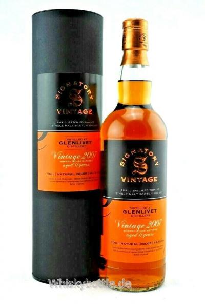 Glenlivet 11 Jahre 2007/2018 Sherry Casks Small Batch Edition #3 Signatory Vintage 48,1% vol. 0,7l Glenlivet 11 Jahre 2007/2018 Sherry Casks Small Batch Edition #3 Signatory Vintage 48,1% vol. 0,7l
