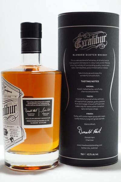 Excalibur 45 Jahre 1972-2017 Meadowside Donald Hart 42,2% vol. 0,7l Excalibur 45 Jahre 1972-2017 Meadowside Donald Hart 42,2% vol. 0,7l