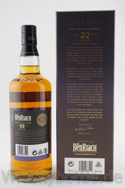 Benriach Dunder Peated Dark Rum Finish 22 Jahre 46,0% vol. 0,7l