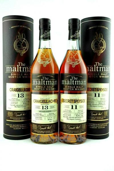 Secret Speyside 11 Jahre 2007-2018 & Craigellachie 13 Jahre 2003 Sherry Butt No.8008 The Maltman Secret Speyside 11 Jahre 2007-2018 & Craigellachie 13 Jahre 2003 Sherry Butt No.8008 The Maltman